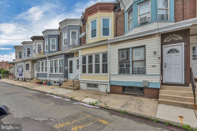 521 Bergen St, Gloucester City, NJ 08030 - townhome / multi-family property featuring entry steps, cooling unit, uncovered parking, and a residential view