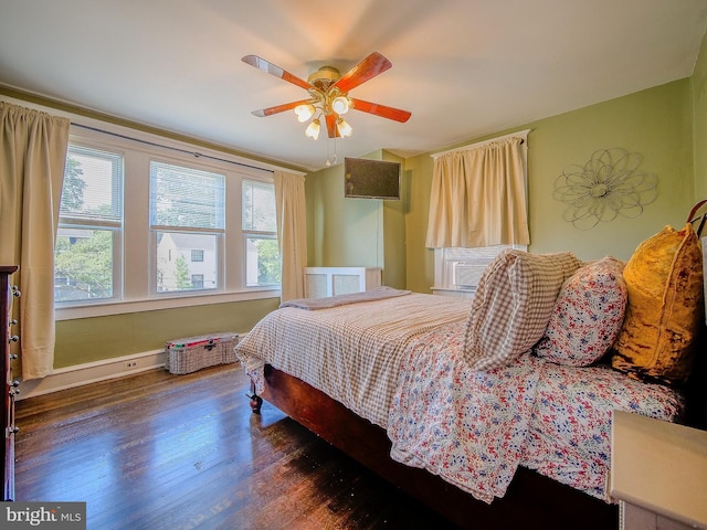 121 Wayne Ave, Springfield, PA 19064 - bedroom with wood finished floors, cooling unit, and ceiling fan