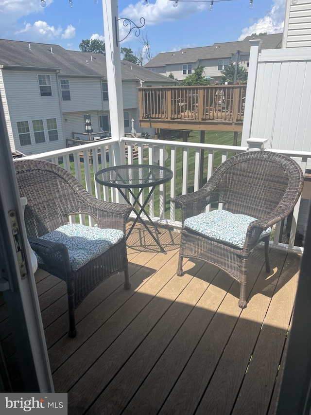 3206 Orchard View Rd, Reading, PA 19606 - wooden terrace featuring a residential view