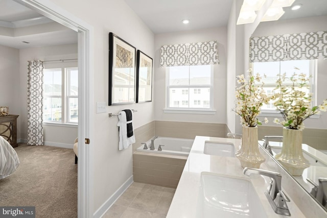 5407 Cedar Grove Drive G-Strauss, Upper Marlboro, MD 20772 - bathroom with double vanity and a garden tub