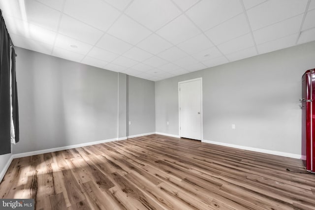 3706 Garrett Rd, Drexel Hill, PA 19026 - empty room featuring a paneled ceiling and wood finished floors