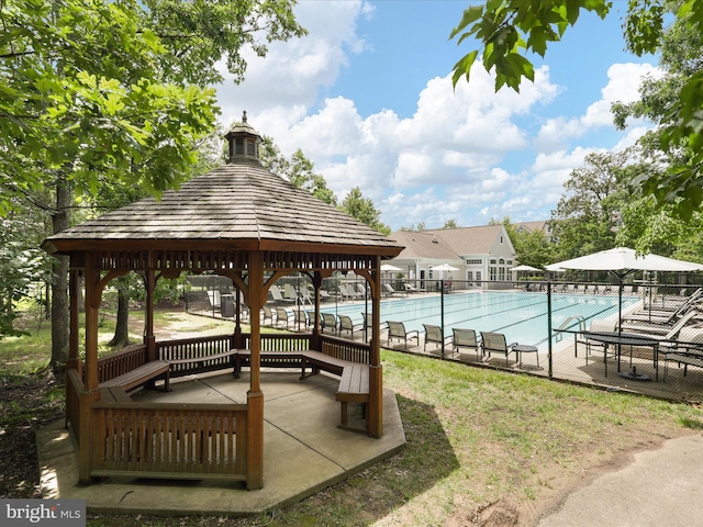43559 Wheadon Ter, Chantilly, VA 20152 - view of community featuring a gazebo and a pool