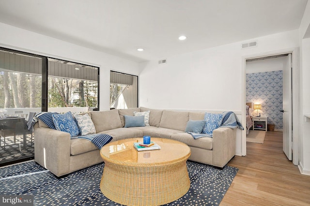 8002B Brighton Trl, Bethany Beach, DE 19930 - living area featuring light wood finished floors and recessed lighting