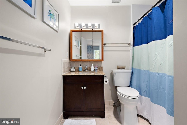 8002B Brighton Trl, Bethany Beach, DE 19930 - full bath with tasteful backsplash, tile patterned flooring, and vanity