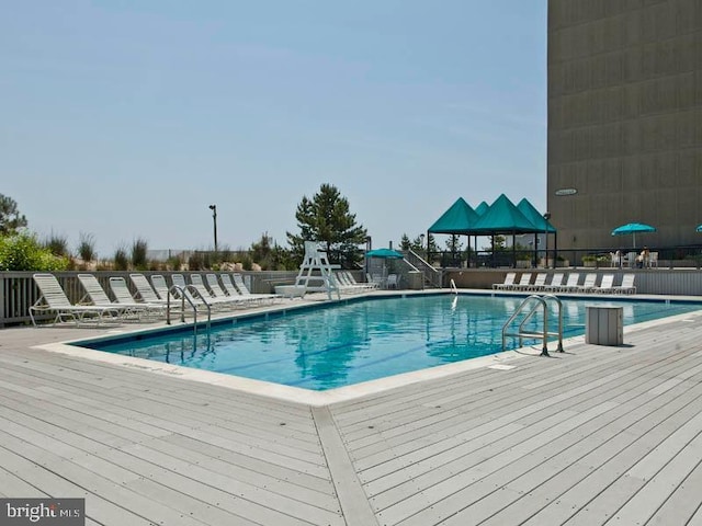 8002B Brighton Trl, Bethany Beach, DE 19930 - community pool with a wooden deck