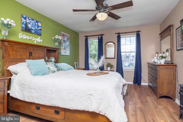3112 Victoria Ct, Bensalem, PA 19020 - bedroom with wood finished floors and ceiling fan
