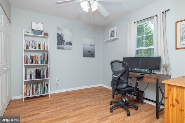 3112 Victoria Ct, Bensalem, PA 19020 - office space with wood finished floors and a ceiling fan