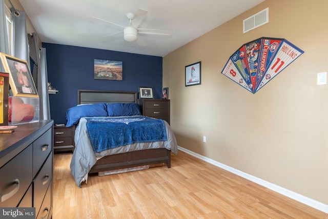 3112 Victoria Ct, Bensalem, PA 19020 - bedroom featuring light wood-type flooring and ceiling fan