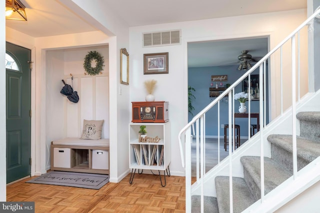 3112 Victoria Ct, Bensalem, PA 19020 - mudroom with a ceiling fan