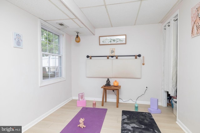 3112 Victoria Ct, Bensalem, PA 19020 - exercise room with wood finished floors