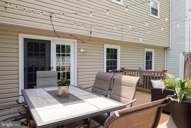 3112 Victoria Ct, Bensalem, PA 19020 - deck with outdoor dining area