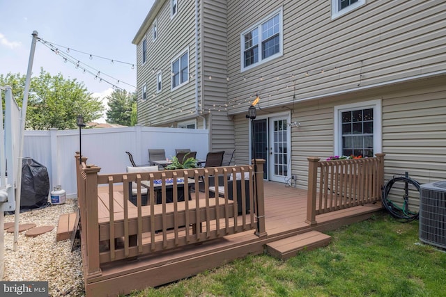 3112 Victoria Ct, Bensalem, PA 19020 - wooden terrace featuring outdoor dining space