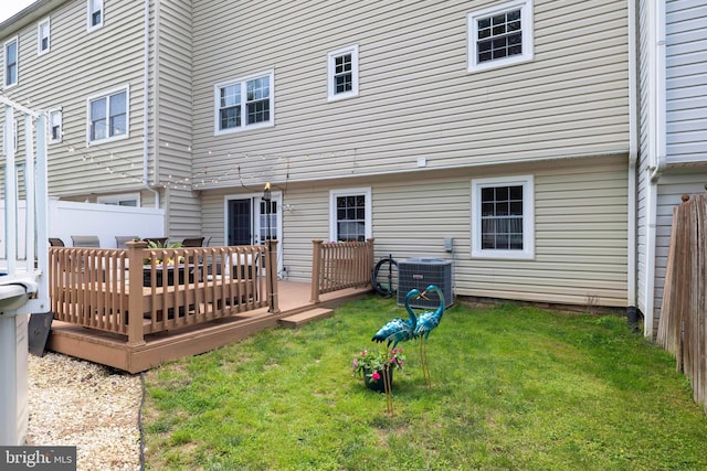 3112 Victoria Ct, Bensalem, PA 19020 - back of house with a wooden deck