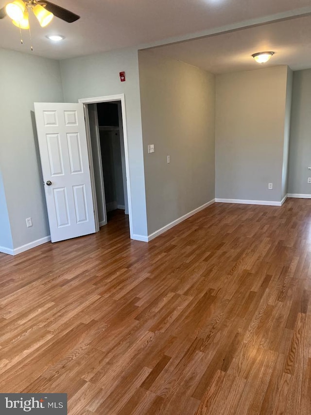 3637 N 19th St, Philadelphia, PA 19140 - empty room featuring a ceiling fan and wood finished floors