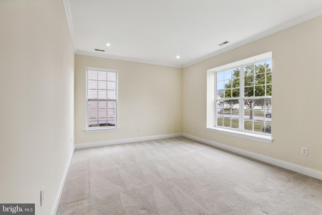 343 Daylilly Way, Middletown, DE 19709 - unfurnished room with ornamental molding, carpet floors, and recessed lighting