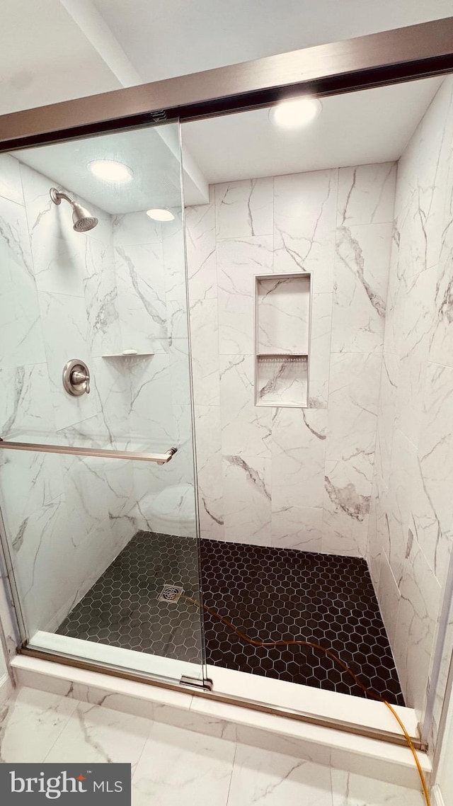 2323 Flag Marsh, Mount Airy, MD 21771 - full bath with marble finish floors and a marble finish shower