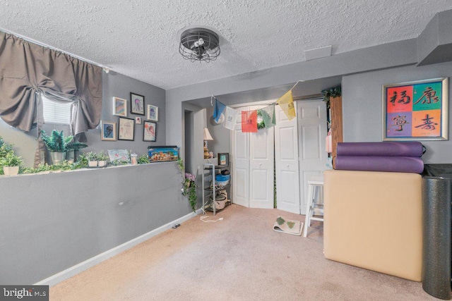 4433 Forest View Ave, Baltimore, MD 21206 - basement with carpet flooring and a textured ceiling
