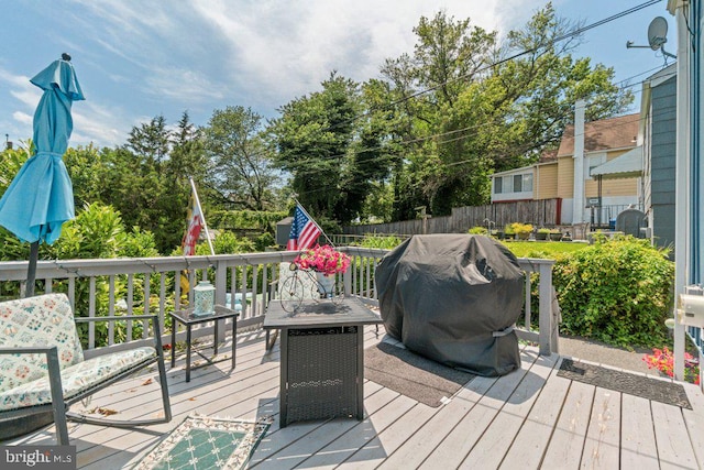 4433 Forest View Ave, Baltimore, MD 21206 - deck featuring a grill