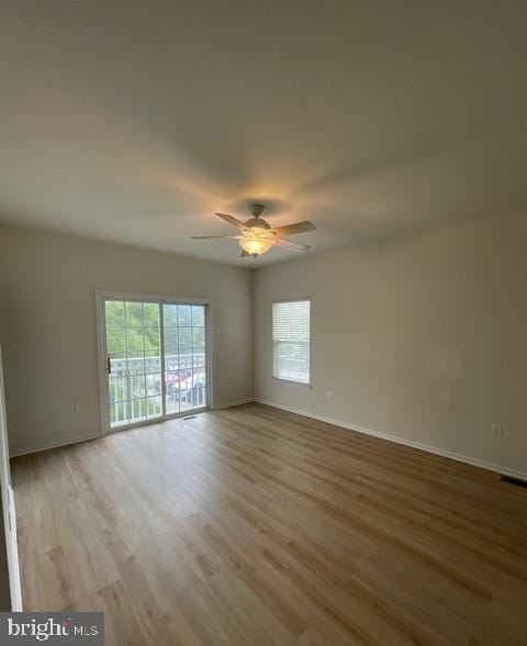 302 Lisa, Cinnaminson, NJ 08077 - empty room featuring wood finished floors, plenty of natural light, and ceiling fan