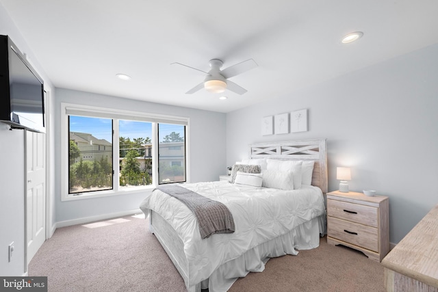 44 Harbor Ln, Long Beach Township, NJ 08008 - carpeted bedroom with recessed lighting and ceiling fan