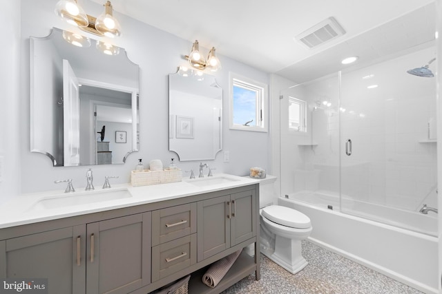 44 Harbor Ln, Long Beach Township, NJ 08008 - full bath with double vanity and shower / bath combination with glass door