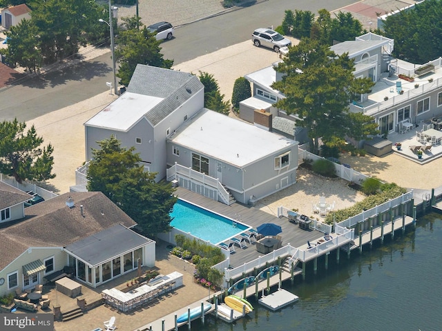 44 Harbor Ln, Long Beach Township, NJ 08008 - aerial view of property and surrounding area with a large body of water