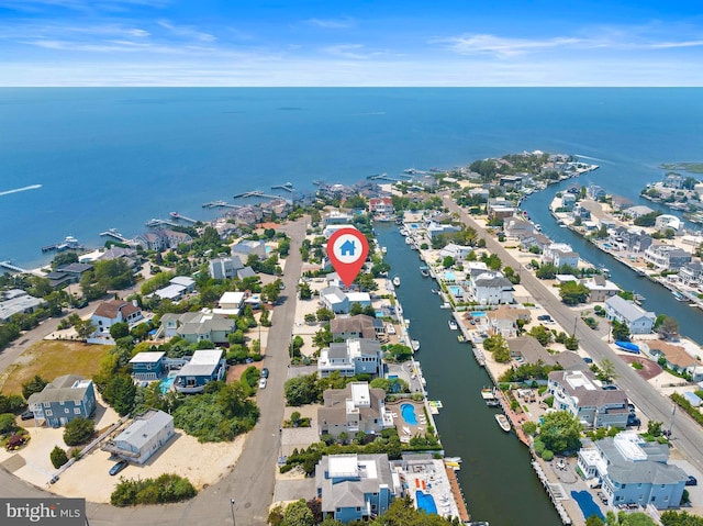 44 Harbor Ln, Long Beach Township, NJ 08008 - aerial view of property and surrounding area with a nearby body of water and nearby suburban area