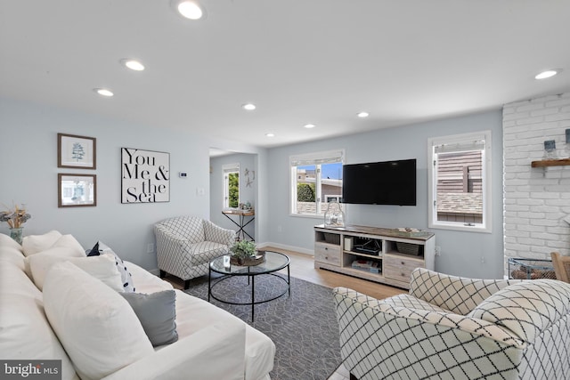 44 Harbor Ln, Long Beach Township, NJ 08008 - living room featuring recessed lighting and wood finished floors