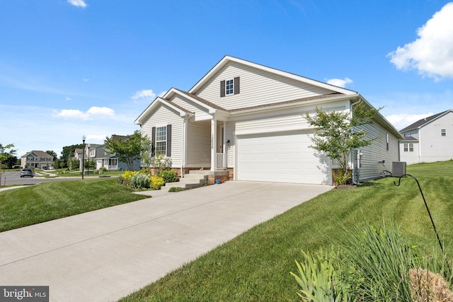 12606 Rosencrans Dr, Hagerstown, MD 21740 - view of front of house featuring an attached garage, driveway, a front lawn, and a residential view