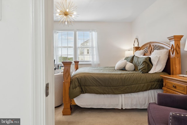 12606 Rosencrans Dr, Hagerstown, MD 21740 - carpeted bedroom featuring a chandelier