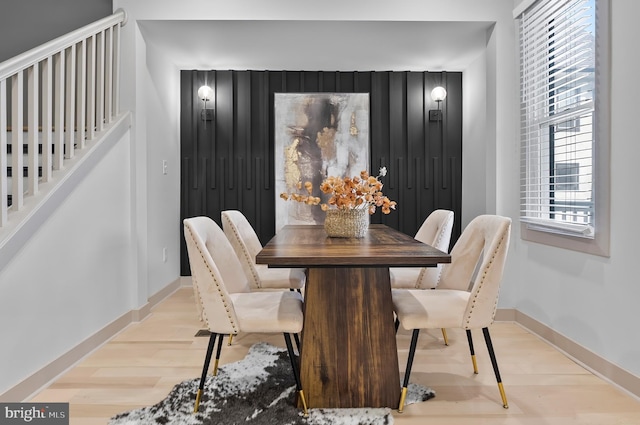 3708 Fairview Ave, Baltimore, MD 21216 - dining space featuring light wood-style floors and baseboards