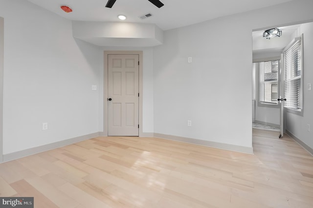 3708 Fairview Ave, Baltimore, MD 21216 - unfurnished room featuring a ceiling fan and light wood finished floors