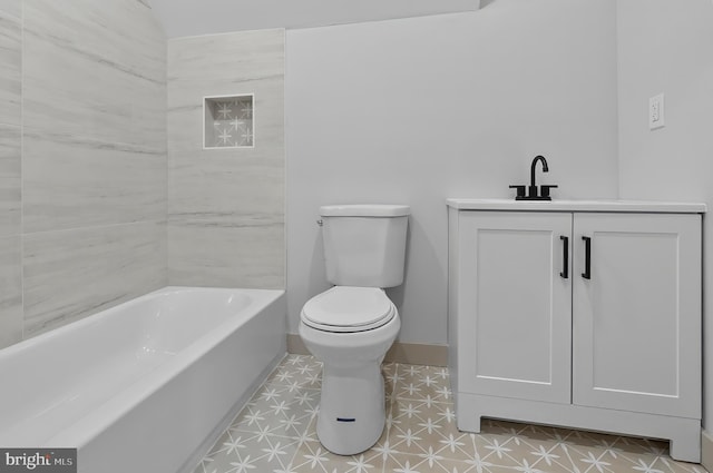 3708 Fairview Ave, Baltimore, MD 21216 - full bath with a bathtub, tile patterned floors, and vanity
