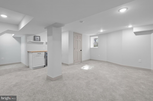 3708 Fairview Ave, Baltimore, MD 21216 - basement featuring recessed lighting and light colored carpet