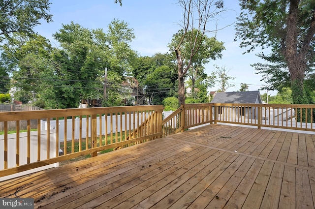3708 Fairview Ave, Baltimore, MD 21216 - view of wooden deck