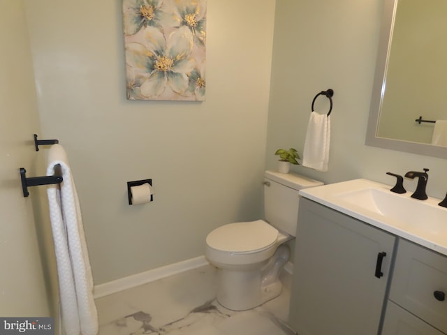 863 Yorklyn Rd, Hockessin, DE 19707 - bathroom featuring vanity and marble finish floors
