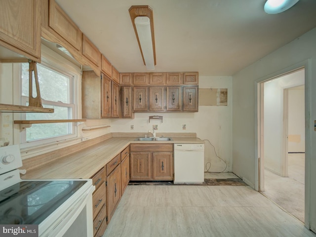 13217 Kephart Ln, Woodbridge, VA 22193 - kitchen with white appliances and light countertops
