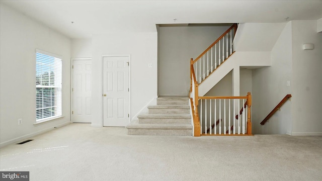 28 Buttonwood Ct, Baltimore, MD 21237 - stairway with carpet flooring and baseboards