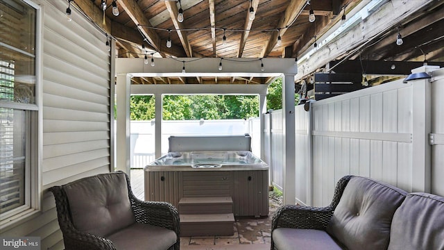 28 Buttonwood Ct, Baltimore, MD 21237 - view of patio with a hot tub