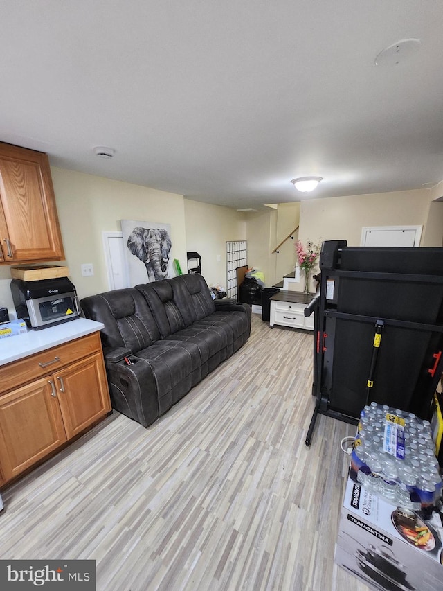 5503 Lanham Station Rd, Lanham, MD 20706 - living room featuring light wood-style floors