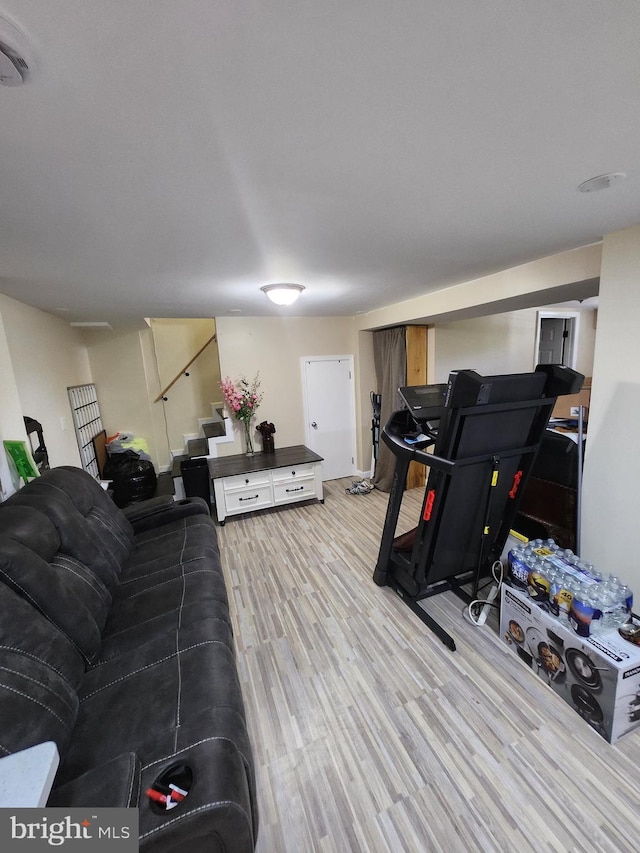 5503 Lanham Station Rd, Lanham, MD 20706 - exercise room with light wood-type flooring