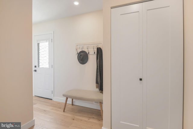 8328 Tuckerman Ln, Potomac, MD 20854 - mudroom featuring light wood-type flooring and recessed lighting