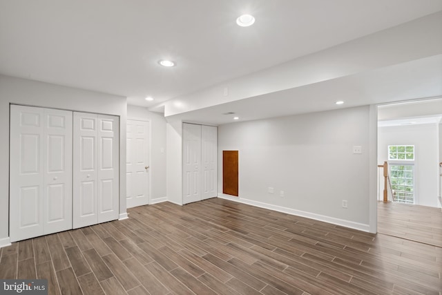 5617 James Gunnell Ln, Alexandria, VA 22310 - basement featuring recessed lighting and dark wood finished floors