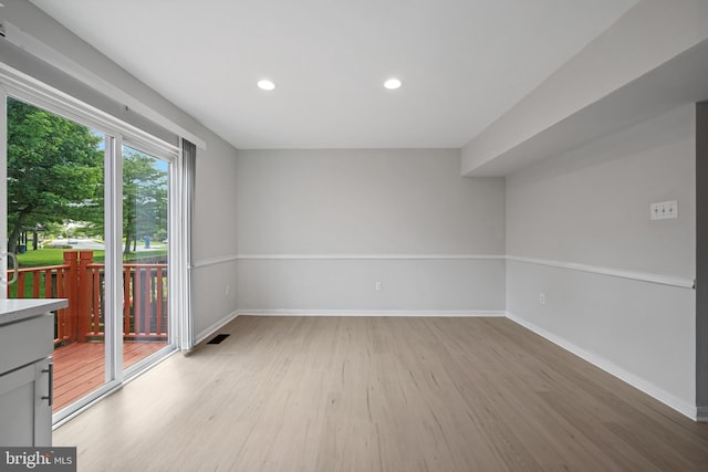 5783 Katsura Ct, Frederick, MD 21703 - spare room featuring light wood-type flooring and recessed lighting