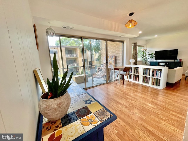 12207 Academy Way Unit 149 7, Rockville, MD 20852 - living area featuring plenty of natural light, wood finished floors, and recessed lighting