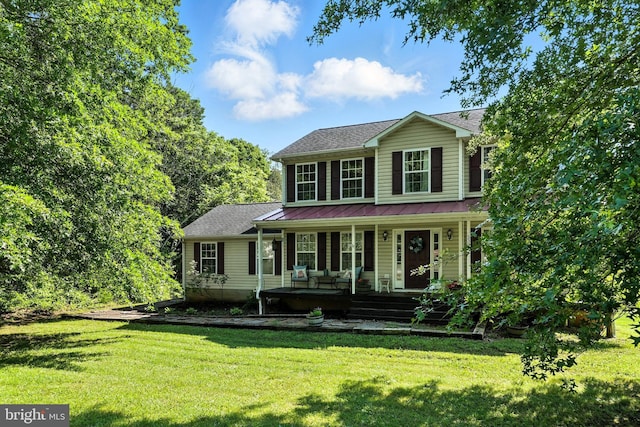 5302 Sumerduck Rd, Sumerduck, VA 22742 - view of front of home with a porch and a front lawn