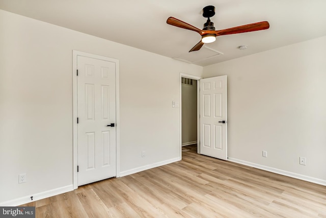 22 Billingsport Dr, Sicklerville, NJ 08081 - unfurnished room featuring ceiling fan, light wood-style flooring, a smoke detector, and attic access