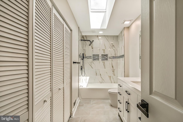 22 Billingsport Dr, Sicklerville, NJ 08081 - full bathroom with a closet, vanity, shower / tub combination, and recessed lighting