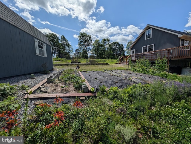 22262 Deer Run, Shade Gap, PA 17255 - view of yard with a wooden deck and a garden