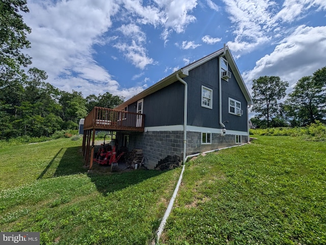 22262 Deer Run, Shade Gap, PA 17255 - view of property exterior featuring a deck and a yard